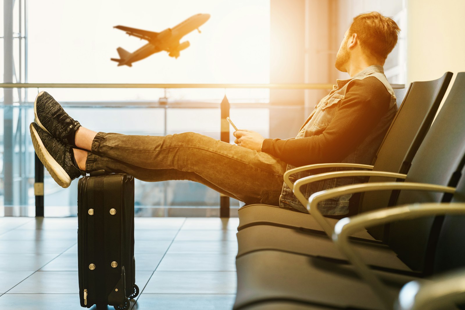 Aviation professional in an airport terminal